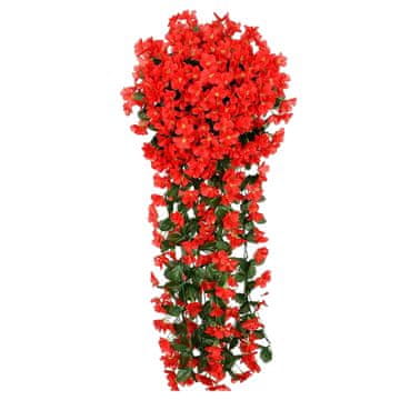 HOME & MARKER® Umjetno cvijeće, viseći cvjetni aranžman bijeli, dekorativni viseći šopek 4x72x77 cm | HANGROSE