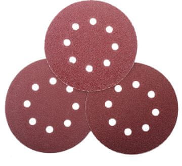 slomart Proline brusni disk na čičak s rupama, 125mm, 5 kom., granulacija 120