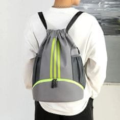 VIVVA® Sportski ruksak s više pretinaca, vodootporan, predal za cipele (31 x 15 x 42 cm) | STRIPEBACK, siva