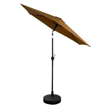 Aga Nagibajući vrtni suncobran 250 cm Smeđi
