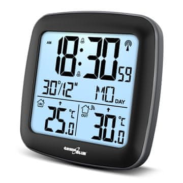 slomart Bežična vremenska postaja GreenBlue, DCF, kalendar, alarm, GB542