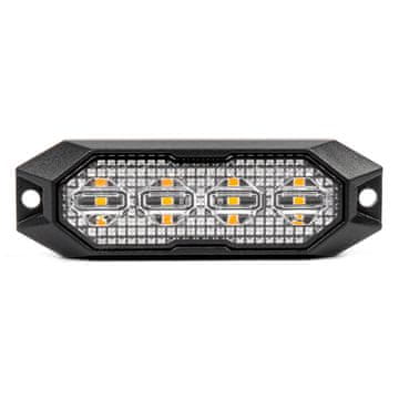 slomart AMiO Ravna LED svjetiljka treperljivog upozorenja, narančasta, 4x3W