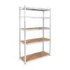 slomart Rebel Metalni regal 205x120x45 cm, srebrni