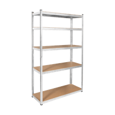 Rebel Metalni regal 205x120x45 cm, srebrni