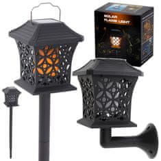 MG Standing Lantern solarna svjetiljka 12 LED, crno