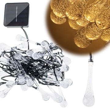 MG Icicle solarni lanac 30 LED 6.5m, topla bijela