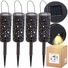 MG Lantern Stars solarna svjetiljka 4kom, crno