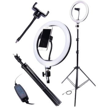 MG Ring Light svjetlosni prsten 60W + stativ 2.2m, crno