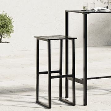 Vidaxl Barske stolice, set od 4, crne, 38x38x80 cm, obojeni čelik