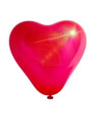 Aga4Kids Lateks balon Srce s LED diodom Crveni 25 cm 20 kom