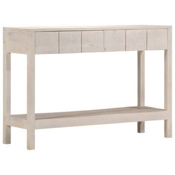 Vidaxl Konzolni stolić bijeli 110x35x75 cm masivno drvo manga