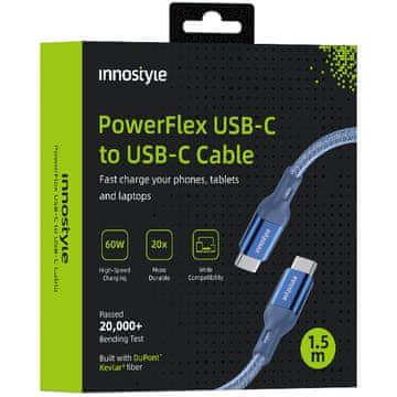 Innostyle USB-C kabel za brzo punjenje za iphone samsung 3A 60W kevlar 2M