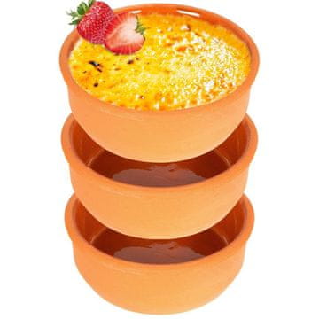 RAMEKIN ZDJELICE KALUPI ZA PEČENJE OD KAMENINE 3 kom.