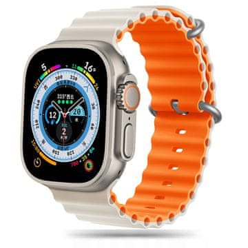 Tech-protect Iconband Pro remen za Apple Watch 42/44/45/49mm, starlight / orange