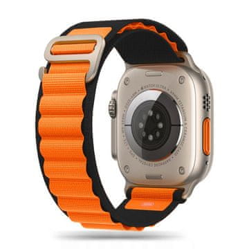 Tech-protect Nylon Pro remen za Apple Watch 44/45/46/49mm, black / orange