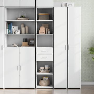 Vidaxl Visoki ormarić bijeli 40x42,5x185 cm materijal na bazi drveta