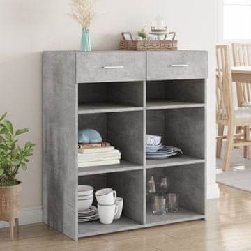 Vidaxl Ormarić Betonsko-sivi 80x42,5x93 cm Materijal na bazi drva