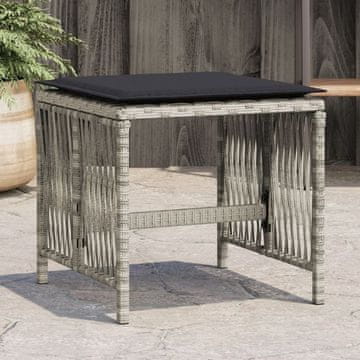 Vidaxl Vrtne stolice s jastucima, set od 4, svijetlosiva, 41x41x36 cm