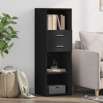 Vidaxl Visoki ormarić crni 40x42,5x124 cm materijal na bazi drveta