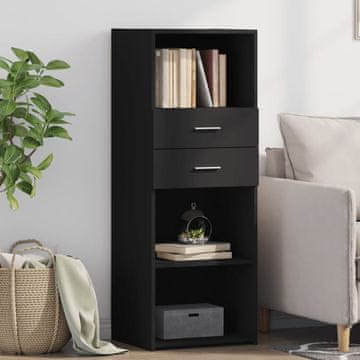 Vidaxl Visoki ormarić crni 45x42,5x124 cm Materijal na bazi drveta