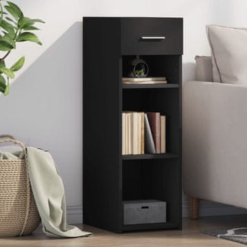 Vidaxl Ormarić, crni, 30 x 42,5 x 93 cm, materijal na bazi drva