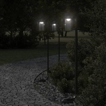 Vidaxl Vrtna podna lampa, crna, 100 cm, nehrđajući čelik