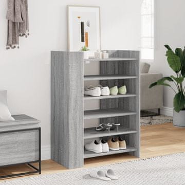 Vidaxl Ormarić za cipele sivi hrast sonoma 74,5x37,5x100 cm