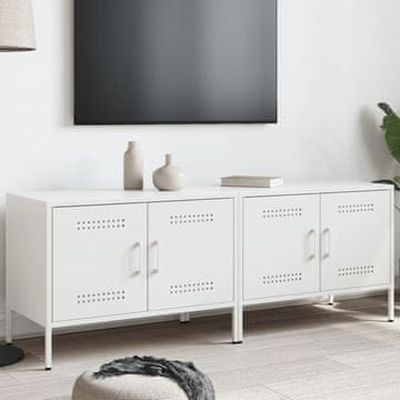 Vidaxl TV ormarići, set od 2, bijeli, 68x39x50,5 cm, čelik