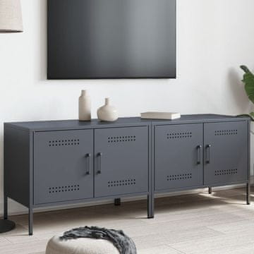 Vidaxl TV ormarići, 2 kom, antracit, 68x39x50,5 cm, čelik