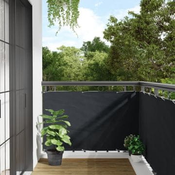 Vidaxl Balkonska pregrada, antracit, 90x300 cm, Oxford tkanina