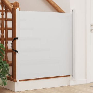 Vidaxl Proširiva vrata za kućne ljubimce bijela 117,5 x 125 cm