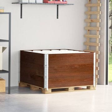 Vidaxl Ograde za palete, 3 kom, smeđe, 100x100 cm, borovina