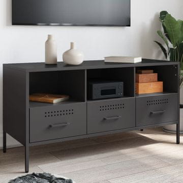 Vidaxl TV stalak crni 100,5 x 39 x 50,5 cm čelik