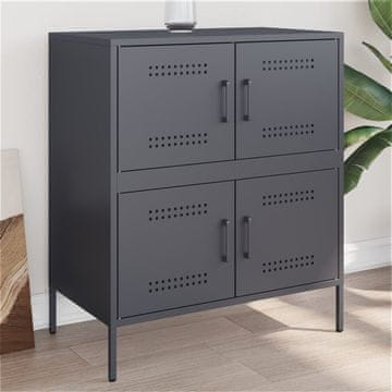 Vidaxl Bočni ormarić antracit 68x39x79 cm čelik