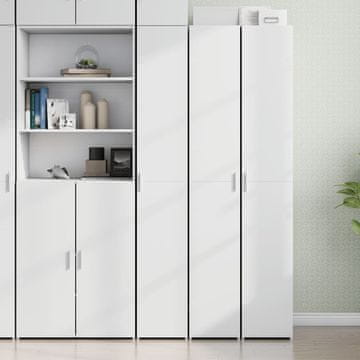 Vidaxl Visoki ormarić bijeli 30x42,5x185 cm materijal na bazi drveta