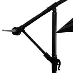 Aga Viseći vrtni suncobran 300 cm Crni