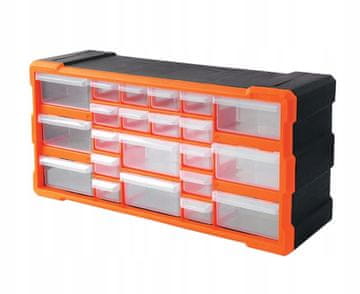 SILA Modularni organizator za radionicu s 18 ladica, za montažu na zid, 25x49 cm