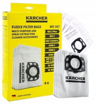 Kärcher originalne netkane filter vrećice za usisavač, 4 komada