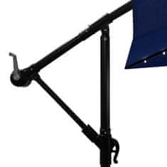 Aga Vrtni suncobran 300 cm Tamno plavi s LED rasvjetom