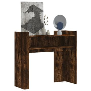 Vidaxl Konzolni stolić dimljeni hrast 100x35x90 cm