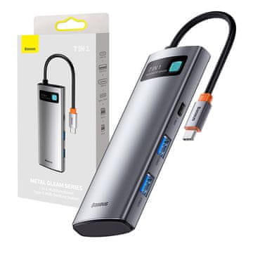 BASEUS Baseus Hub adapter 7u1 USB-C na 2x USB 3.0 + HDMI + USB-C PD