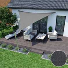 AIO FACTORY Jedro za sjenu, vodootporno, najlon, 3x3x3m, sivo