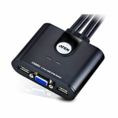 Aten KVM preklopnik 2x1 mini VGA/USB s kabelima CS22U