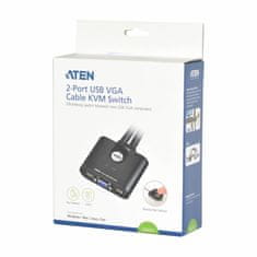Aten KVM preklopnik 2x1 mini VGA/USB s kabelima CS22U