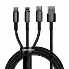 BASEUS USB kabel 3u1 Lightning/TypeC/Micro 1,5 m crni CAMLTWJ-01