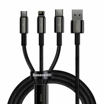 BASEUS USB kabel 3u1 Lightning/TypeC/Micro 1,5 m crni CAMLTWJ-01