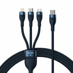 BASEUS kabel za punjenje TypeC 3u1 Lightning TypeC/Micro 100W PD 1,5 m plavi