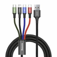 BASEUS USB kabel 4u1 Lightning/2xTipC/Micro 1.2m tri boje CA1T4-B01