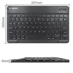 NEOGO Smart Keyboard NT10 bluetooth tipkovnica za tablet 10'', crna