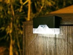 Verkgroup Postavite 4 LED svjetiljke solarne ograde hladno bijeli IP65